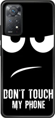 Produktbild von König Design Hülle kompatibel mit Xiaomi Redmi Note 11E Pro Kunststoff Soft Handyhülle - Handy Case Dont Touch My Phone Schwarz