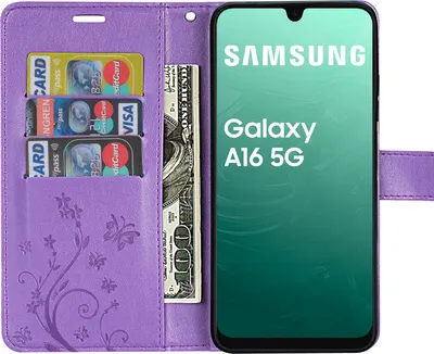 Produktbild von Handy Tasche für Samsung Galaxy A17 5G Hülle Handyhülle Klapphülle Wallet Case in Lila
