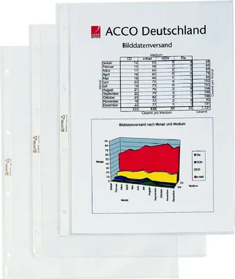 Produktbild von Prospekthüllen A4 60my PP geprägt VE=20x50 Stück