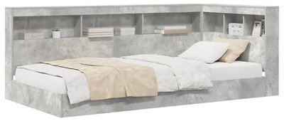 Obrázek produktu pro vidaXL Regálová postel betonová šedá 75 x 190 cm materiál na bázi dřeva