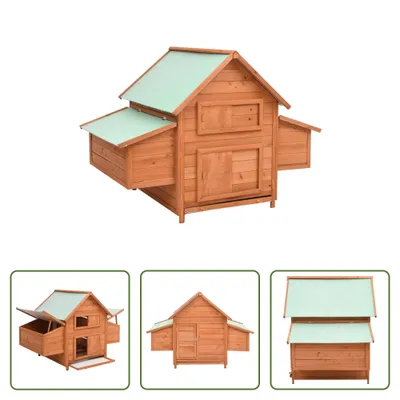 Immagine prodotto di The Living Store Pollaio 152x96x110 cm in legno massiccio d'abete