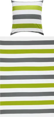 Produktbild von REDBEST Bettwäsche grün-grau-weiß 1x 155x220 cm + 1x 80x80 cm