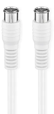 Obrázok produktu pre Satelitný a anténny kábel | F Muž | F Muž | Poniklované | 75 Ohm | Dvojité tienenie | 10,0 m | Okrúhle | PVC | Biela | Box