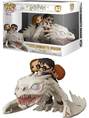 Produktbild von Harry Potter Gringotts Drachenspielzeug mit Harry-, Ron- und Hermine-Figuren