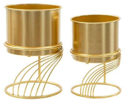 Produktbild von Mauro Ferretti Pflanzenstütze "Spirally", 2-teilig, Ø 23x35-20x30 cm, goldfarben