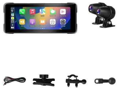 Produktbild von Motorrad DVR, Drahtlose Konnektivität, Dual-Kamera-Aufnahme, Duale Kamera, Keine