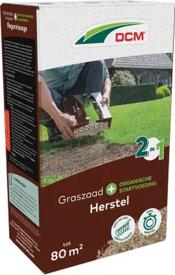 Produktbild von Rasensamen Plus Nachsaat DCM  1,2 Kg - 80m² - Schnelle Regeneration und Starke Verwurzelung