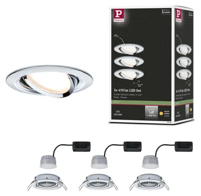 Productafbeelding van Paulmann LED inbouwspot Nova, basisset, kantelbaar