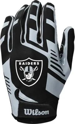 Produktbild von Wilson Nfl Stretch Fit Las Vegas Raiders American-football-handschuhe Schwarz  Herren,Damen Schwarz One Size