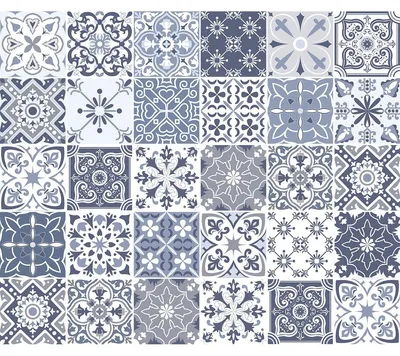Obrázok produktu pre Nálepky na stenu do kuchyne a kúpeľne – 30 nálepiek Palazzi v štýle cementových obkladov – 30 nálepiek 15 x 15 cm