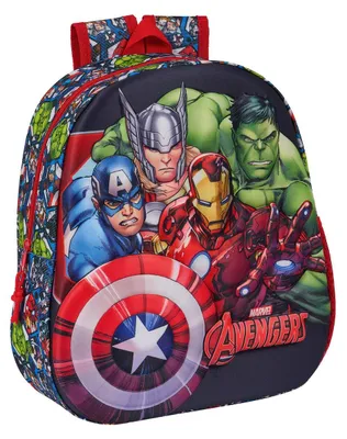 Obrázok produktu pre Školská taška The Avengers Black Red 27 x 33 x 10 cm