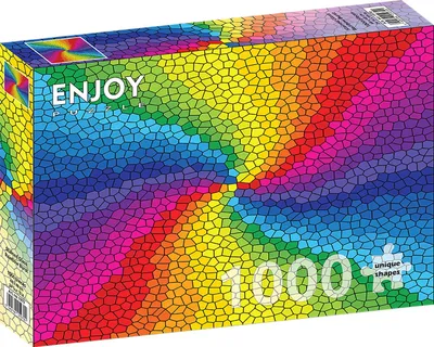 Produktbild von Puzzle mit 1000 Teilen Enjoy – Regenbogenblitz im Buntglasstil