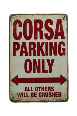 Produktbild von Corsa Parking Only Blechschild 20x30 cm Vintage Metallschild