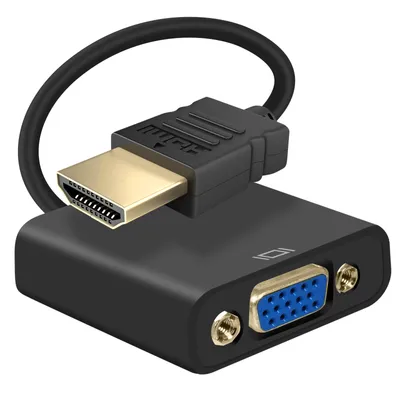 Produktbild von Avizar, HDMI-Stecker auf VGA-Buchse Adapter (HD 1080p, 20 cm), Schwarz