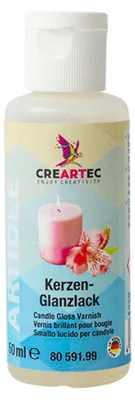 Produktbild von CREARTEC Kerzen-Glanzlack - 50 ml - schützt Kerzen vor Abrieb und Schmutz - mit glänzendem Finish