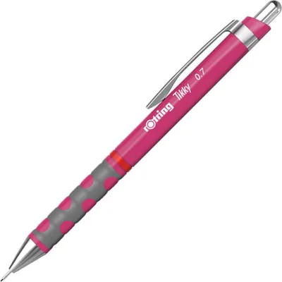Produktbild von Rotring Tikky, Pink, Kunststoff, Magenta, HB, 0,7 mm, Dreieckig