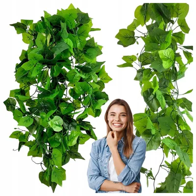 Produktbild von Griny Künstlicher Efeu Ranke Girlande 100cm naturgetreu