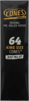 Produktbild von King Size Cones 109 mm Display VE64 – vorgerollte Hülsen mit Filter