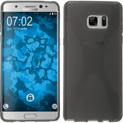 Produktbild von PhoneNatic Case kompatibel mit Samsung Galaxy Note FE - grau Silikon Hülle X-Style Cover