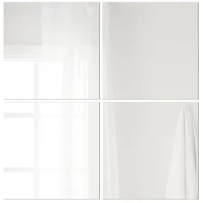 Obrázok produktu pre Sada 4 zrkadiel s okrajmi 30 x 30 cm, 2 mm – jednofarebné – Tendance
