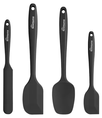 Immagine prodotto di Set di spatole in silicone, resistenti al calore, composto da 4 pezzi, senza BPA, senza giunture, per la cucina