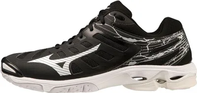 Produktbild von Mizuno Wave Voltage Herren-Volleyballschuhe, Schwarz/Silber, Größe L 40