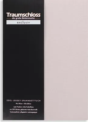 Produktbild von Traumschloss Exclusiv Edel-Jersey Spannbettlaken 90-100 x 200 cm silber (hell) 150g/m², 100% gekämmte Mako Baumwolle
