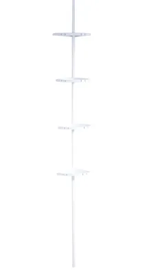Produktbild von Ridder Teleskop-Duscheckregal Steyr mit 4 Ablagen 130-260 cm  weiß 11081601