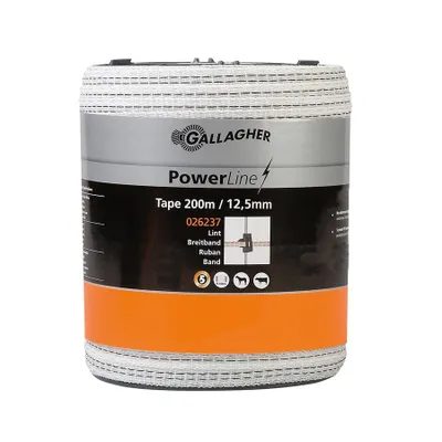 Zdjęcie produktu dla Gallagher Schriklint PowerLine (12,5 MM / Wit) - 200 metrów