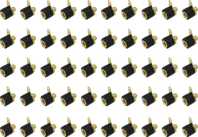 Produktbild von 50x ARLI Bananenbuchse 4 mm² schwarz mit Lötfahne vergoldet
