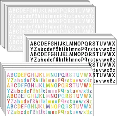 Produktbild von Alphanumerische Aufkleber 18 Blätter, Selbstklebend, 3 Farben, für Scrapbooking