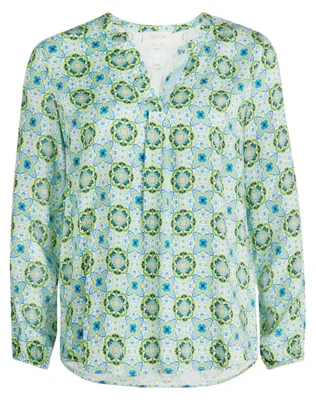 Produktbild von Cartoon Damen Blusenshirt mit Muster 36, Green/Blue