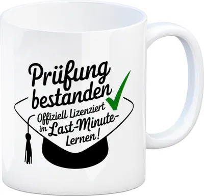 Produktbild von Abschlussmütze - Prüfung bestanden Kaffeebecher