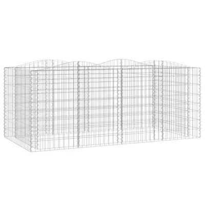 Obrázek produktu pro vidaXL Gabionové zvýšené lůžko s vysokým obloukem 200x100x100 cm Pozinkované železo