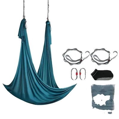 Immagine prodotto di Amaca per aerial yoga, nylon resistente da 100 g/m², facile da installare, verde