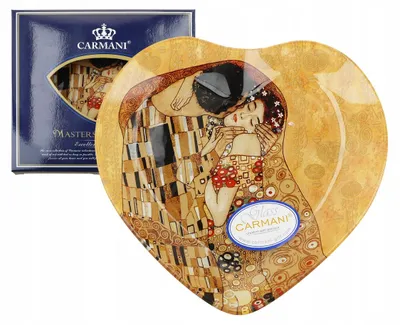 Image de Carmani Assiette décorative Gustav Klimt Le Baiser 19x18cm