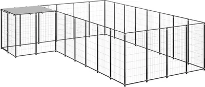 Produktbild von Hundezwinger Schwarz 10,89 m² Stahl