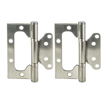 Produktbild von MASTERPROOF PROFESSIONAL Edelstahl Scharnier Türband Beschlag platzsparend 100 mm, 2 Stück, inkl. Schrauben