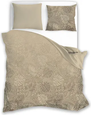 Produktbild von Bettwäsche 160x200+ 2x 70x80 100% Baumwollsatin Bettgarnitur Bettbezug (Milagro Verde 024)