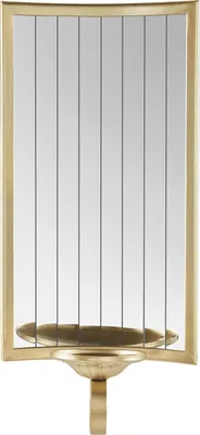 Produktbild von BELIANI Wand Kerzenhalter Gold aus Eisen mit Spiegel Modern Minimalistisch Dekoration Wanddekoration Kerzenständer für eine Kerze