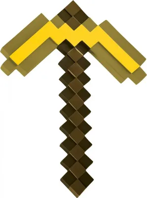 A Minecraft pickaxe toy.