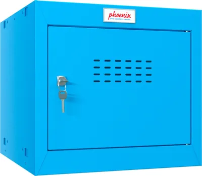 Produktbild von Phoenix CL0344BBK Würfel-Schließfach Cube Locker 44L Blau - Schlüsselschloss - Für Hause, Büro, Fitness, Schüle