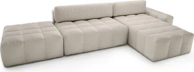 Produktbild von FEDVE Ecksofa Eckcouch Liptitz La L Form Sofa mit Schlaffunktion Bettkästen Couch Sofagarnitur Seite Rechts Beige (Anthology 02)