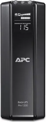 Produktbild von USV APC Back-UPS Pro 1200, 1200 VA, 720 Watt, 6 Schuko-Steckdosen, Gigabit Ethernet, USB-Kabel