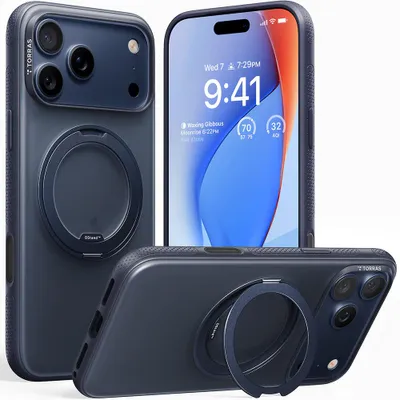 Obrázok produktu pre Torras - Ostand R Fitness Series ochranný obal na iPhone 17 Pro – tmavomodrý