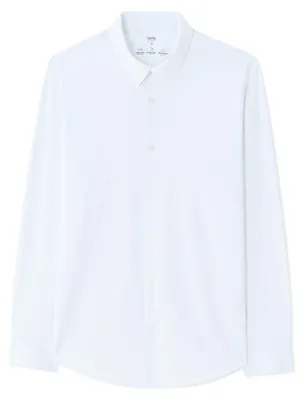 Produktbild von Celio Naperform Herren Slim Fit Hemd aus Stretchmaterial Größe L weiß bügelleicht