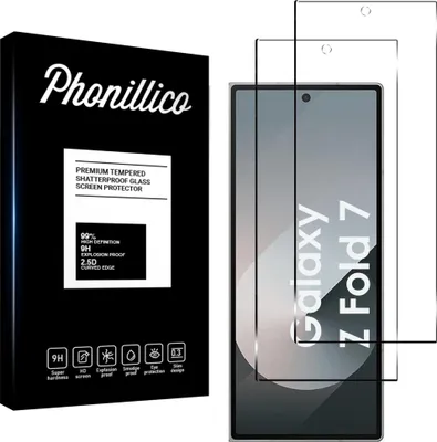 Produktbild von Hartglas für Samsung Galaxy Z FOLD 7 [2 Stück] Displayschutzfolie Screen Protector Film Anti-Kratzer Glas Resistant Phonillico®