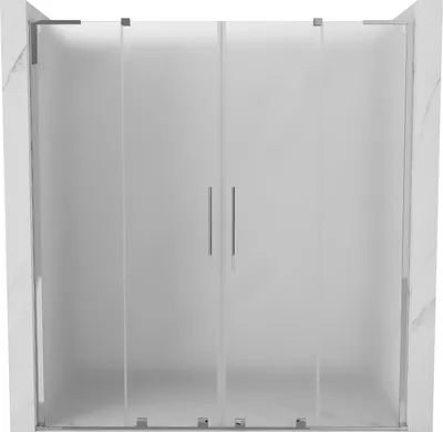 Zdjęcie produktu dla Mexen Velar L Duo drzwi prysznicowe rozsuwane 200 cm, szron, chrom - 871-200-003-32-01