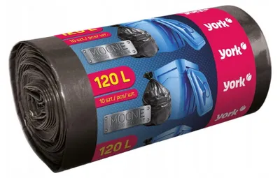 Zdjęcie produktu dla Worki na śmieci 120 L mocne duże czarne 10 sztuk