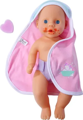 Produktbild von Simba Babypuppe Badespielzeug New Born Baby mit Schwamm und Handtuch 30 cm